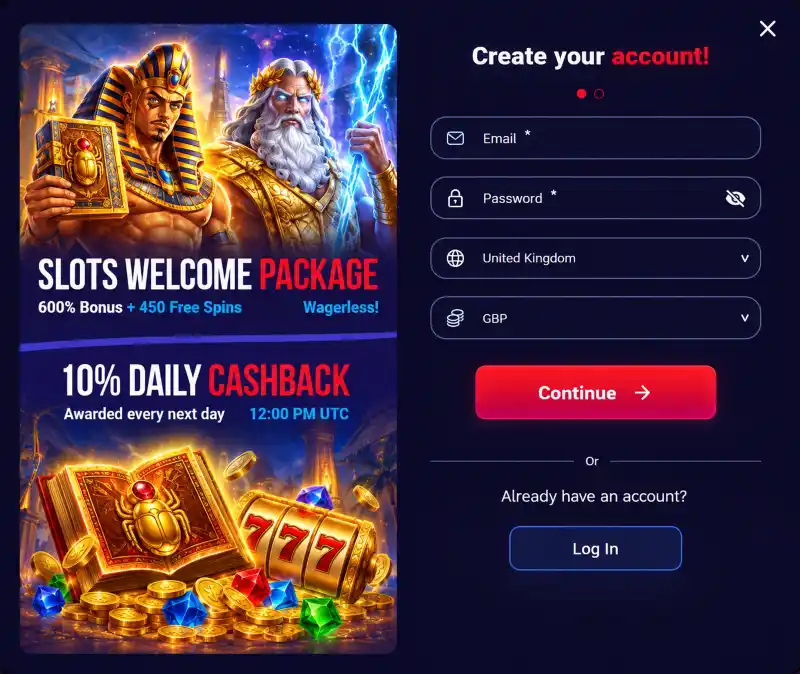 Bloody Slots Casino UK registration