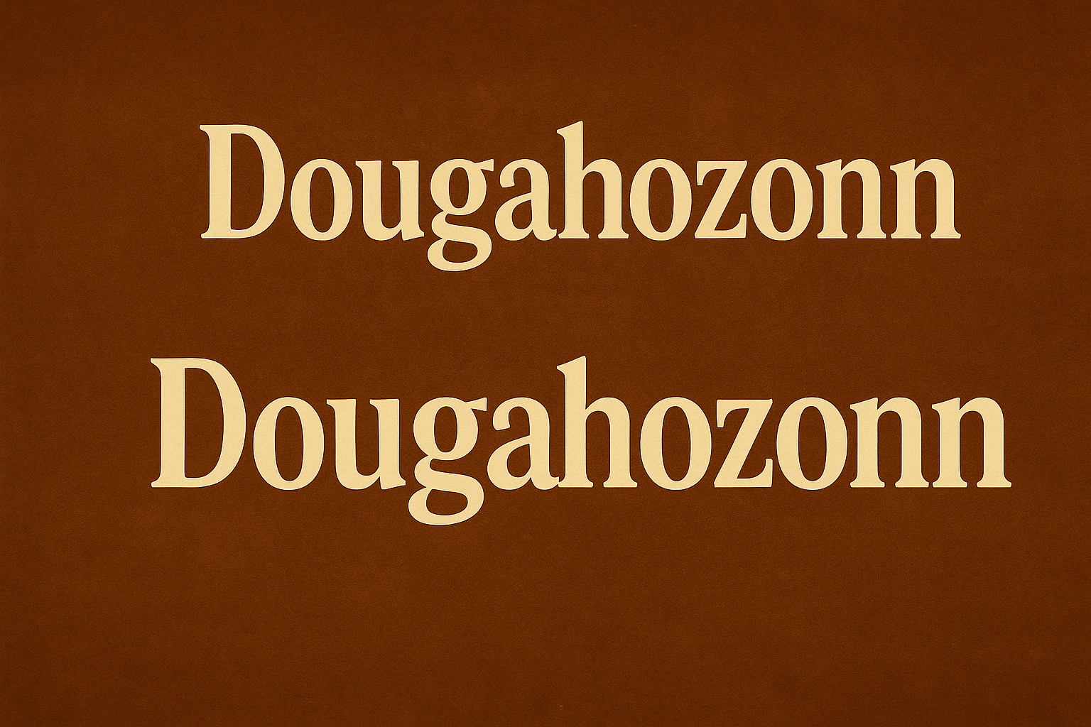 Dougahozonn word design on a vintage textured brown background