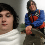 Joshua Jahn split portrait collage showing two sides — mugshot-style close-up and outdoor fishing photo, featured banner 2025.