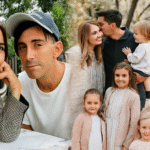 Mallory Plotnik with husband Phil Wickham and their children in a family portrait