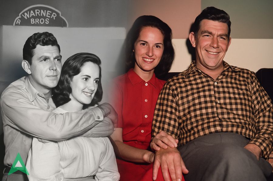 Barbara Bray Edwards with Andy Griffith – rare photos in smooth collage