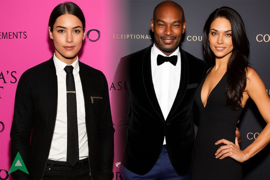Berniece Julien and Tyson Beckford on the red carpet – collage photo showing the model and his former wife together.