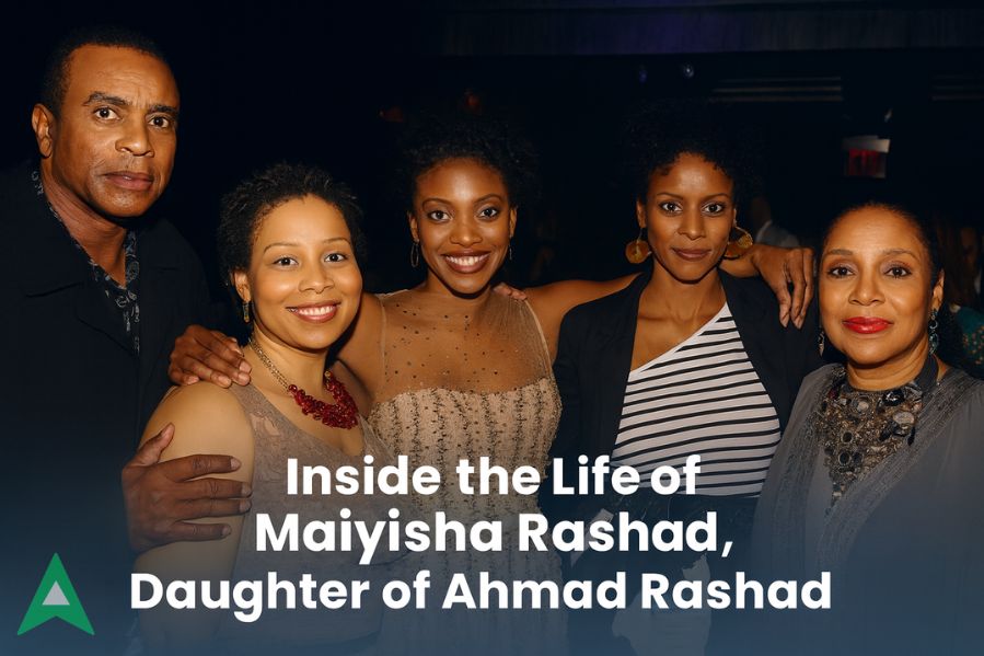 Maiyisha Rashad with her family, daughter of NFL star Ahmad Rashad, featured biography banner