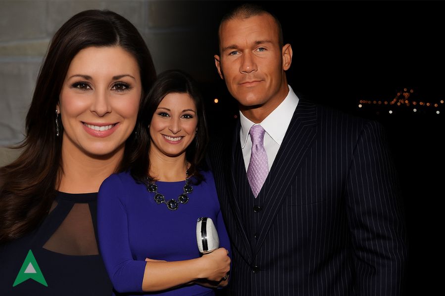 Samantha Speno smiling with ex-husband Randy Orton at an event