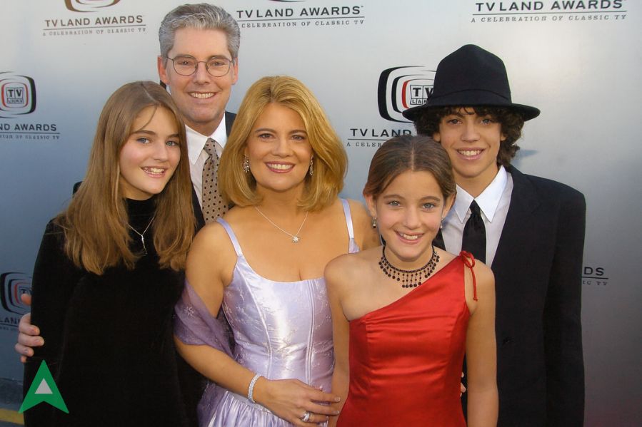 Lisa Whelchel with her family at TV Land Awards and her portrait—featured collage of Lisa Whelchel’s son Tucker Cauble and family